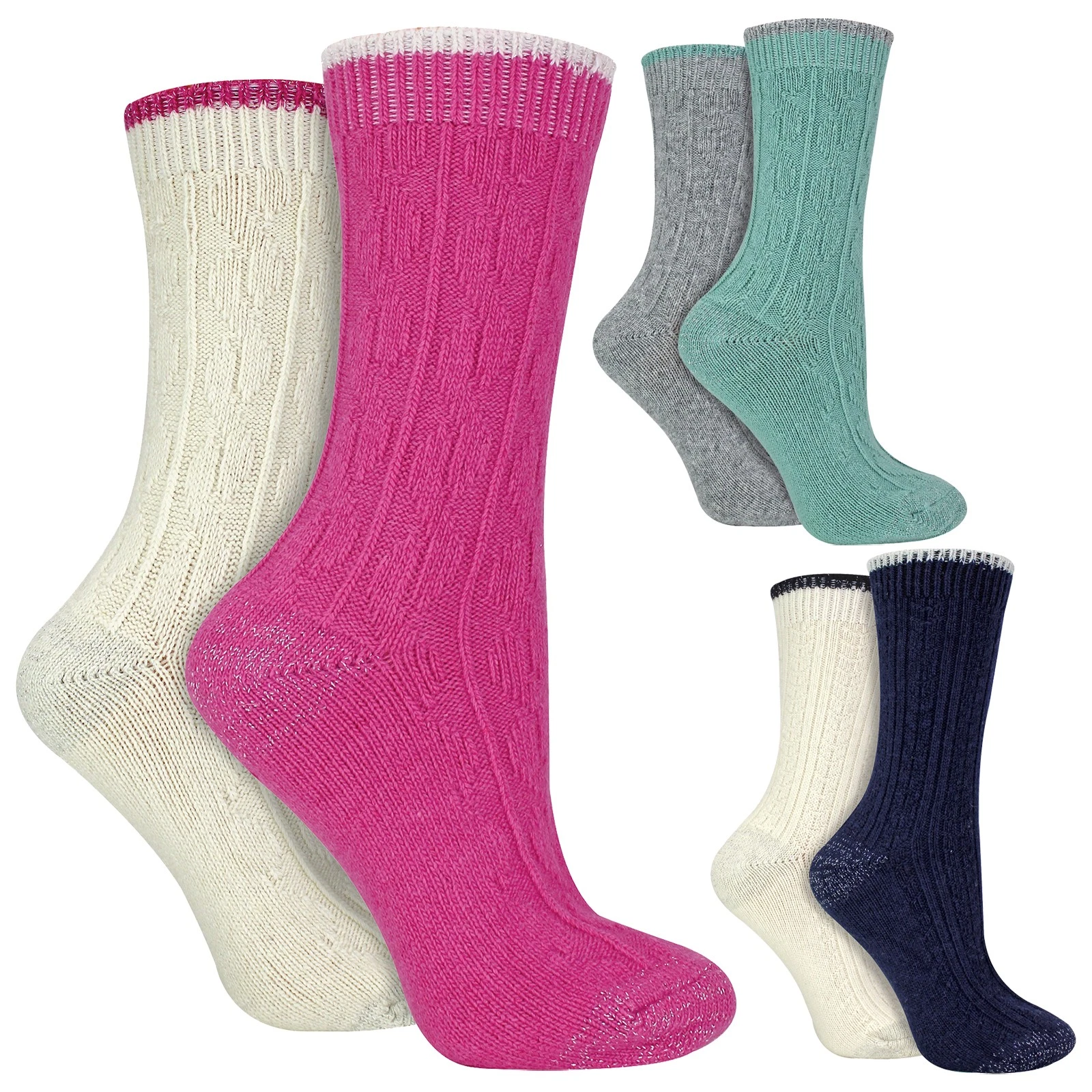 Womens Cashmere Wool Bed Socks by WILDFEET , 2 Pack Sleep Socks for Winter