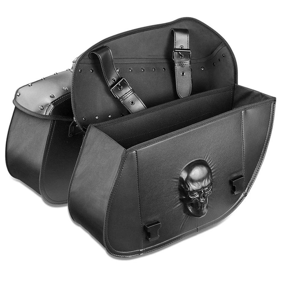 Saddle bag Tool Side bag Storage Luggage Fits For Harley Sportster XL883/1200 - Image 3 of 4