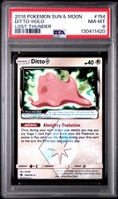 2018 POKEMON SUN & MOON LOST THUNDER #154 DITTO-HOLO PSA 8 on eBay