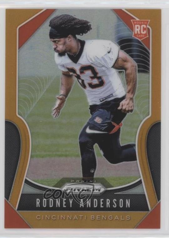 2019 Panini Prizm Rookies Orange 2/249 Rodney Anderson #337 Rookie RC 10ek