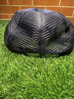 Casquette de camionneur en maille bleue Bahamas avec motif feuille d'or, Bleu roi