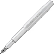 Kaweco Fountain Pen AL Sport Silver Aluminum Barrel, Extra Broad (BB) 10000426