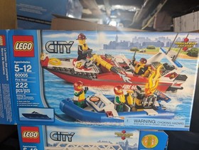 LEGO City Fire Boat 60005, Fire Truck 60002, Speed boat 4641 Complete Sets 