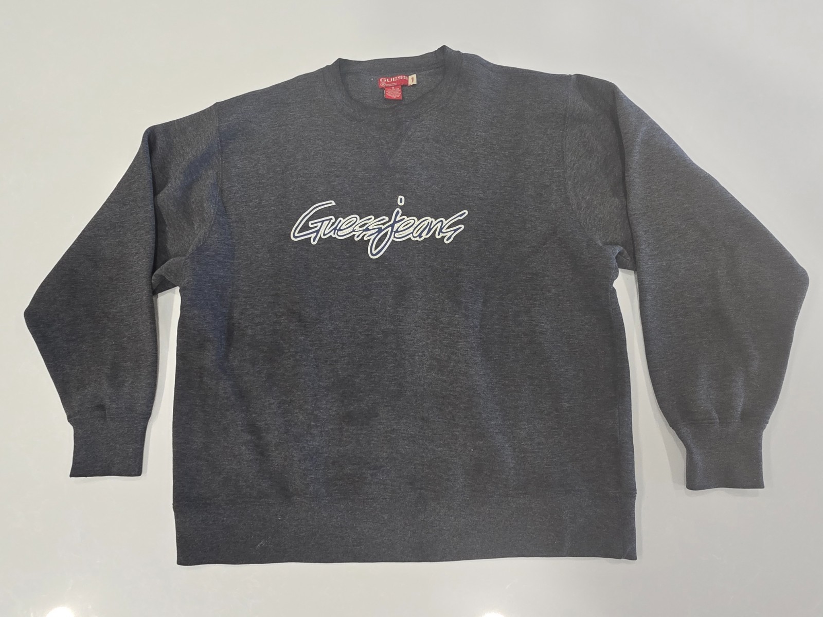 Vintage Guess Jeans Sweatshirt Gray Crewneck Pullover Size Small S