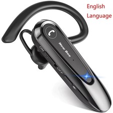 Wireless Bluetooth Headset Dual Mic Noise Cancelling Handsfree Earphone