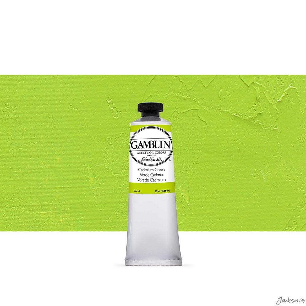Gamblin Artists Oil Paint Linseed Oil 37ml Cadmium Green Colour Mixing