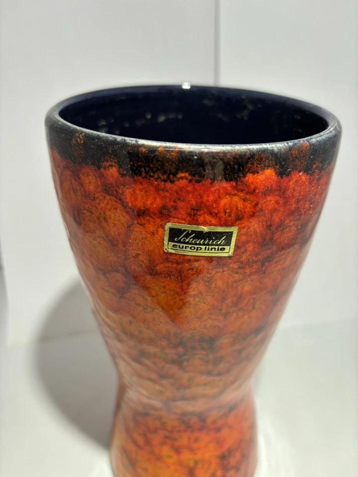 Scheurich Vintage Fat Lava 244-22 Vase MCM West Germany - Image 2 of 4