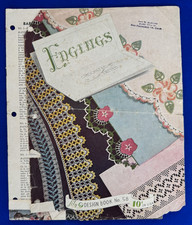 Vintage 1930s Edgings Crocheted Tatted Lily Design Book 58
