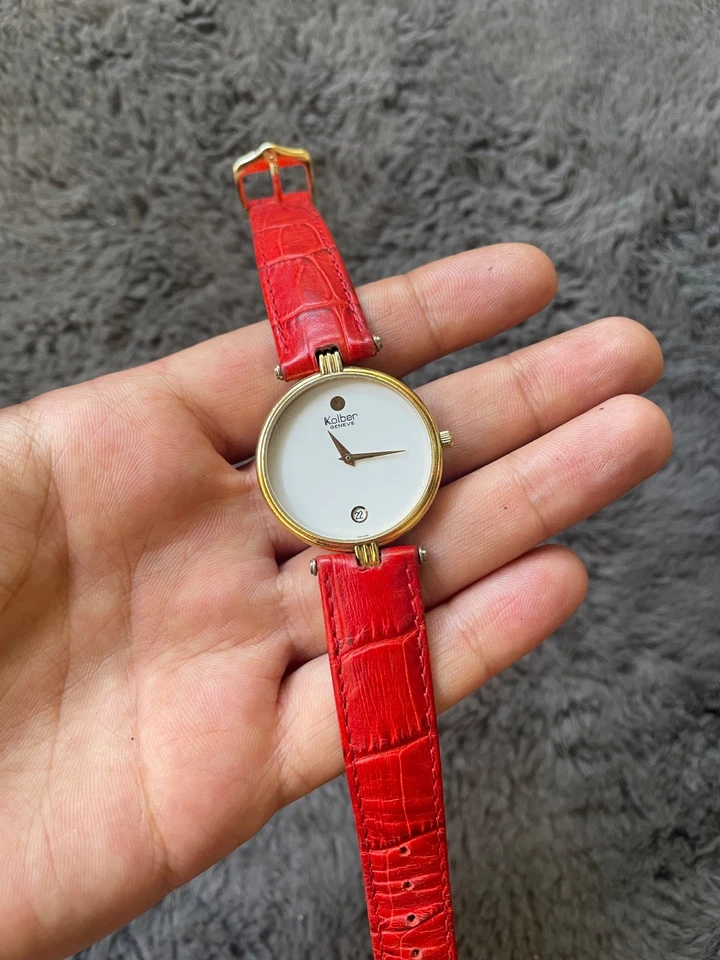 Reloj suizo Kolber Genève para dama - ETA cuarzo 7 joyas correa Hirsch Duke Foto 3 de 4