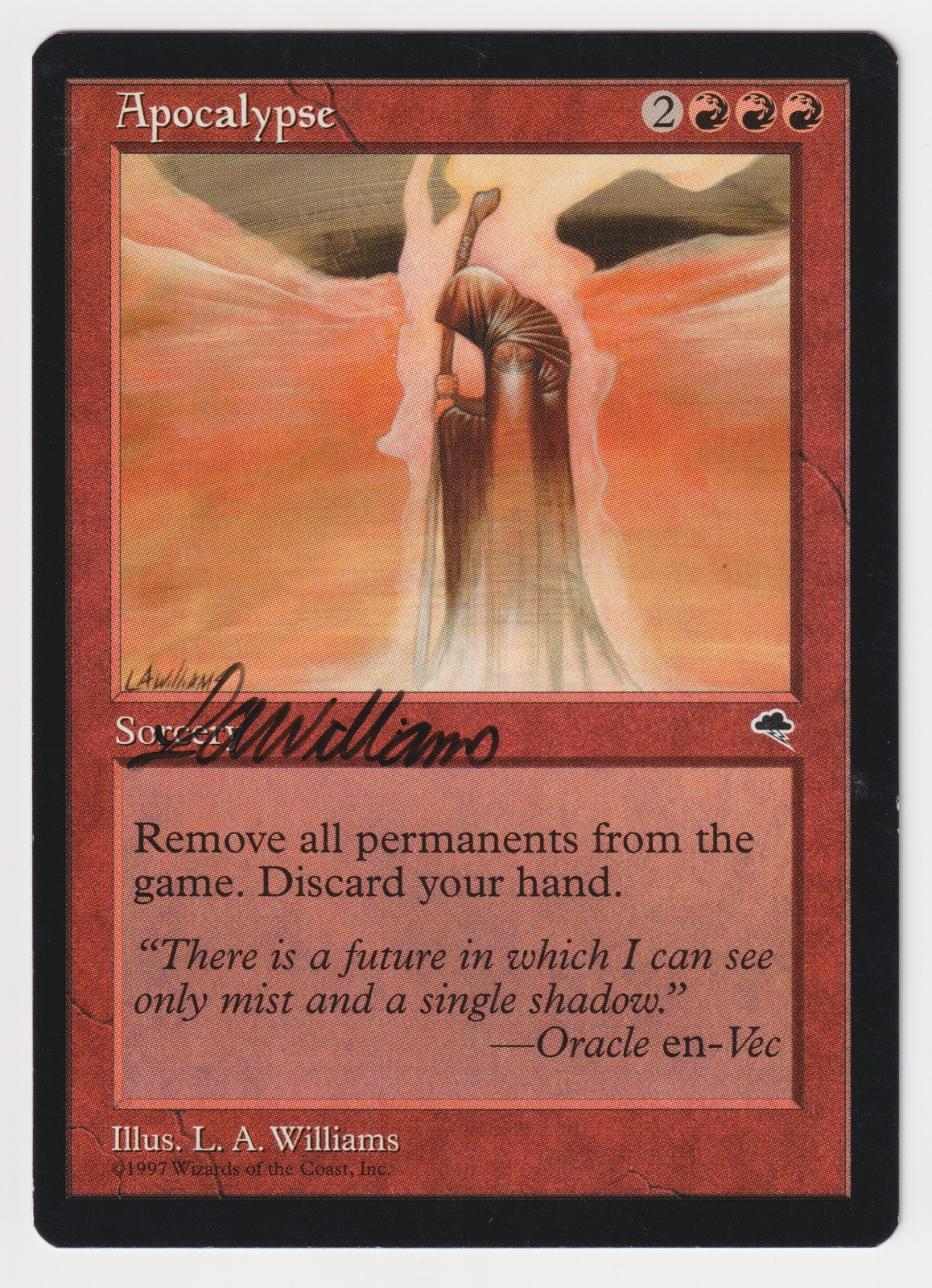 Signed Apocalypse MP Tempest Artist Lawrence Allen Williams MTG Reserved List!