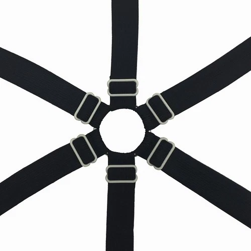 6 Seiten Einstellbar Elastisch Bettlakenspanner mit Metallklammern Criss Cross - Bild 2 von 3