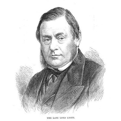 LORD RICHARD LYONS Eminent English Diplomat - Antique Print 1887