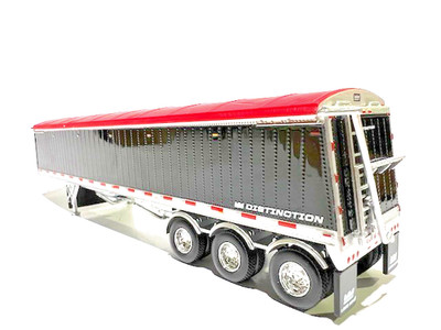 DCP/FIRST GEAR 1/64 SCALE LODE KING GRAIN TRAILER BLACK WITH RED TARP