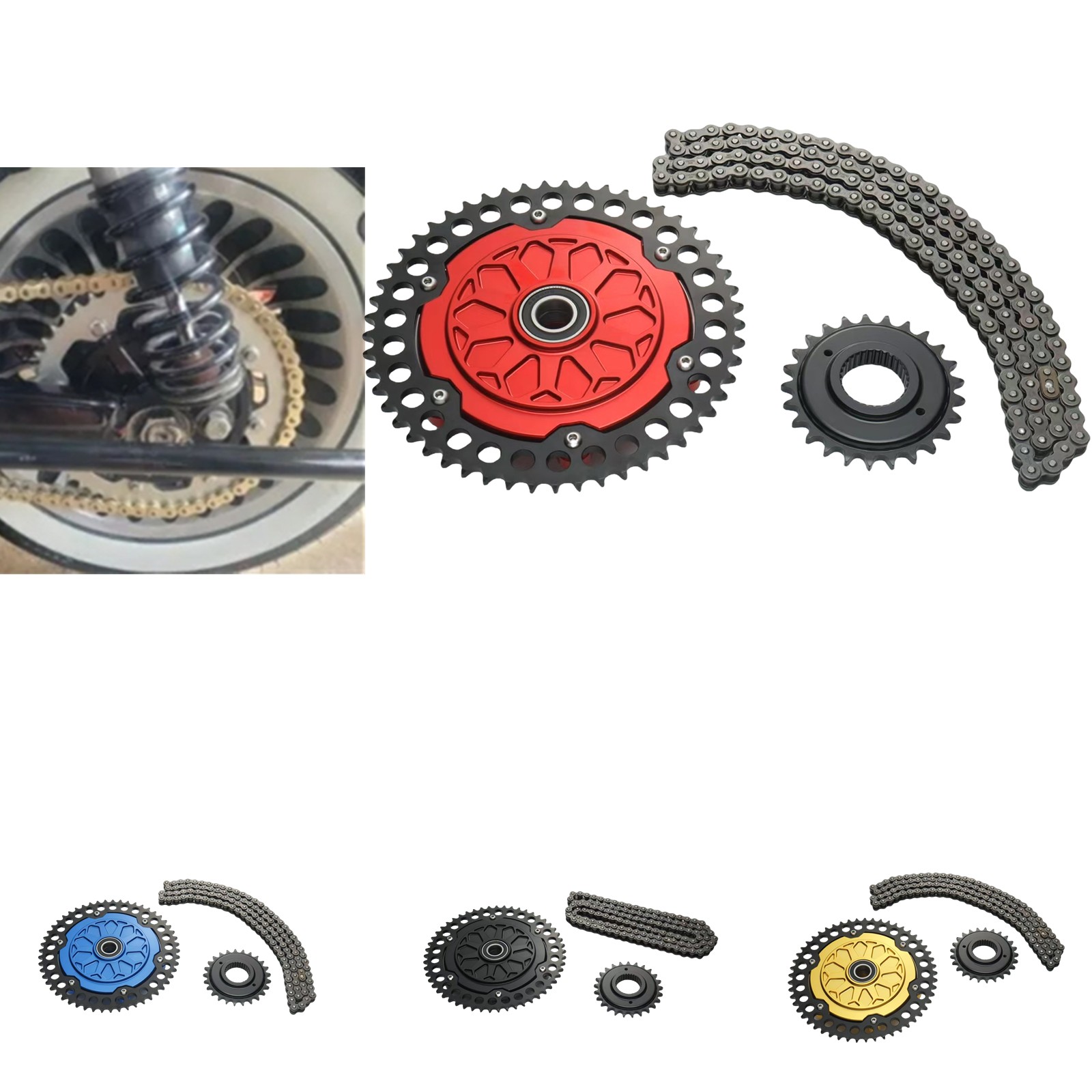 Black Transmission Sprocket Conversion For Harley Touring Road Glide M8 09-24 10