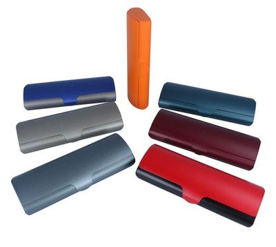 satiniertes Aluminium Brillenetui XENA in versch. Farben