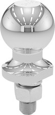 CURT 40097 Chrome ATV, UTV, Lawn Tractor Hitch Ball, 2,000 lbs, 2-Inch Diameter,