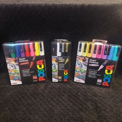 🟢 Uni Posca Paint Markers Pen bundle with Standard, Pastel & Mono Colours new