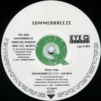 Summerbreeze - Summerbreeze - German 12'' Vinyl - 1993 - Eye Q Records