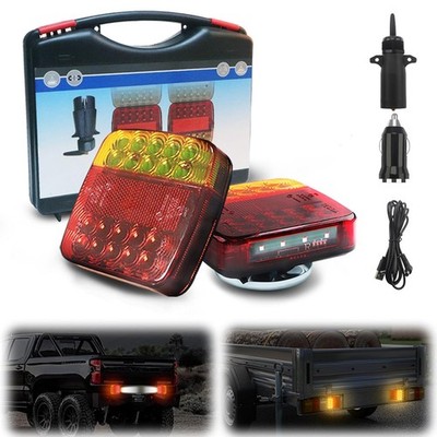 Teguangmei Wireless Trailer Light Kit, LED Magnetic No Wire Off Road Towing