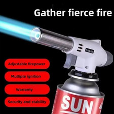 Butane Gas Torch Burner Adjustable Flame Camping BBQ Cooking Welding Tool