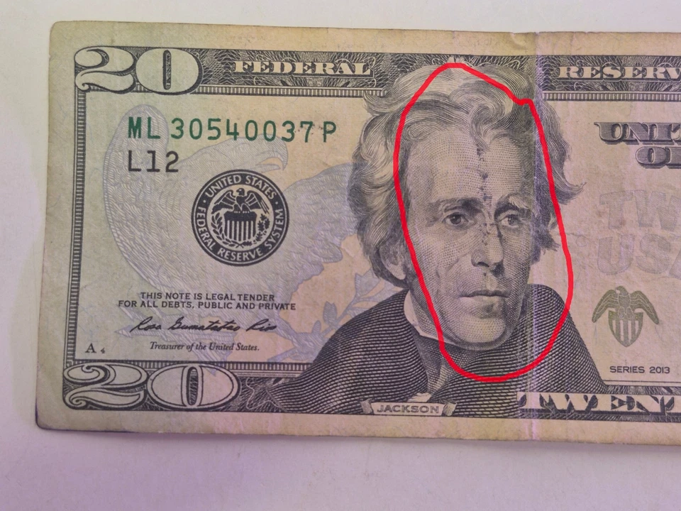 20$ Dollar Bill Rare ERROR INK SMEAR (San Francisco) LML30540037P SEE PICS - Image 4 of 4