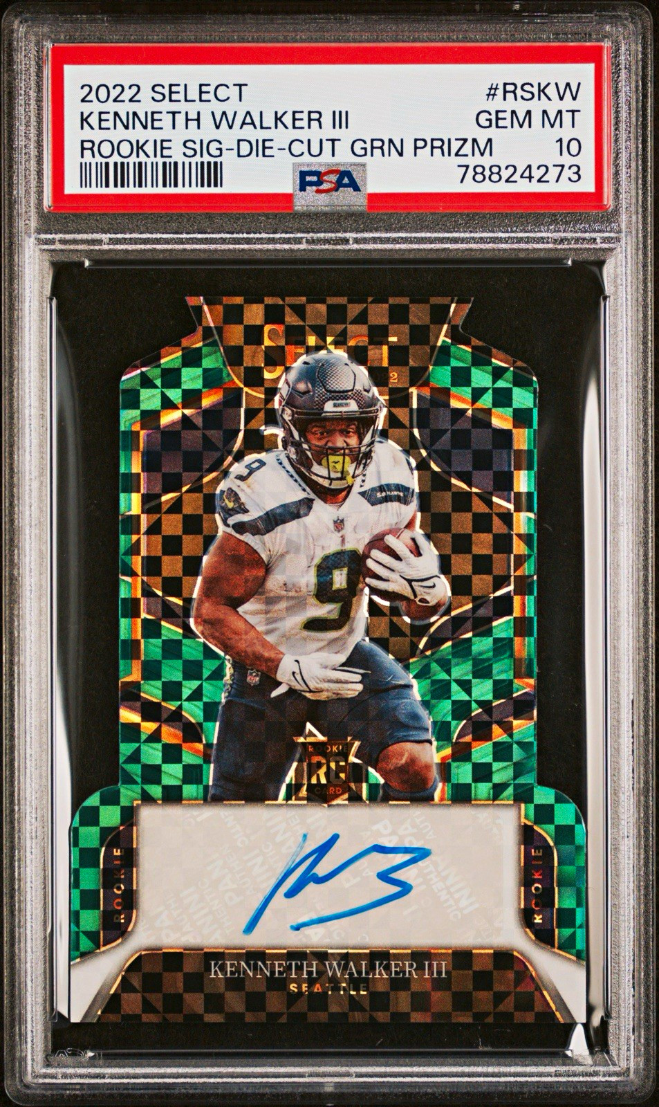 Kenneth Walker III Panini Select Rookie Signatures #RSKW Green