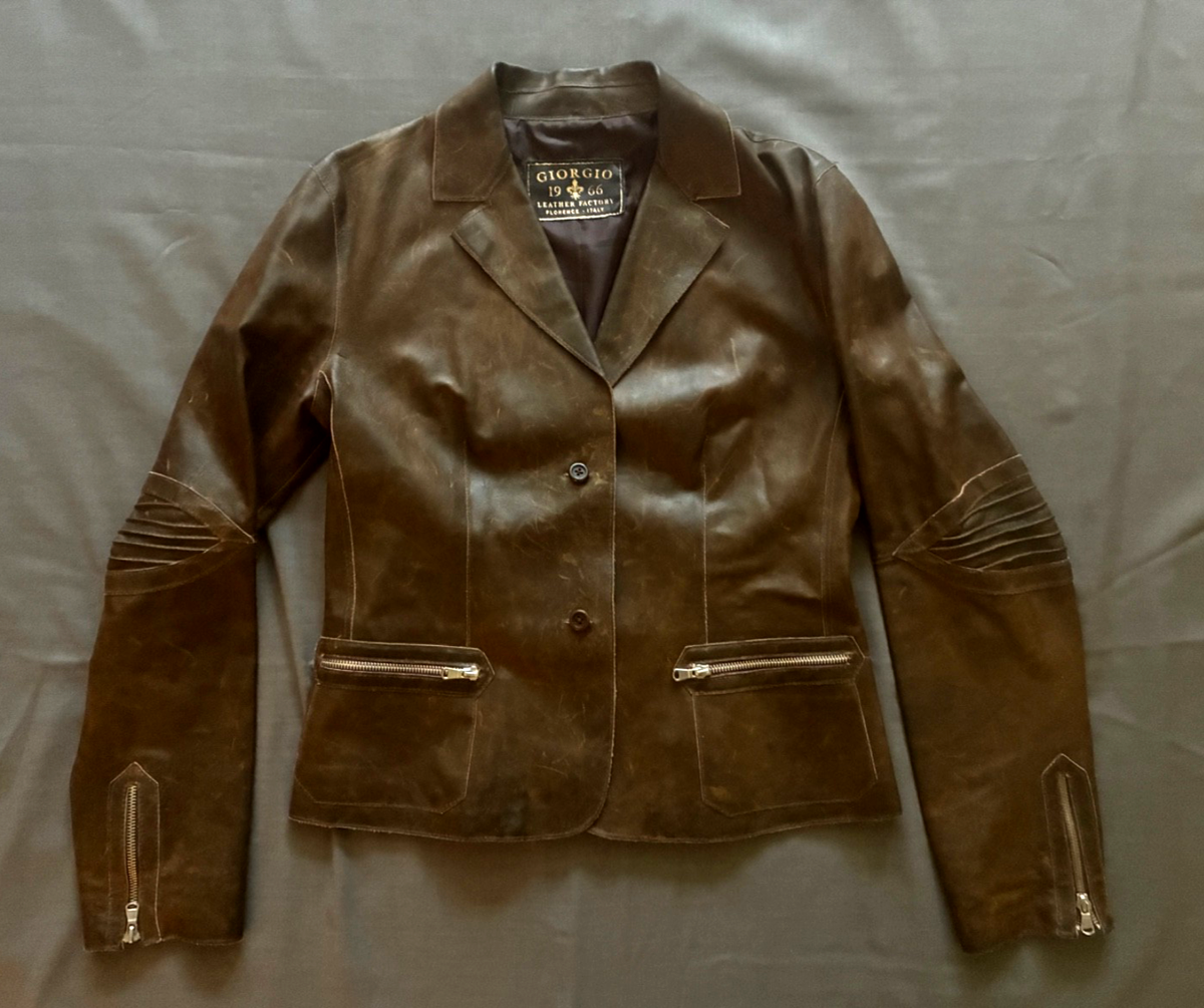 Giorgio 1966 Leather Factory Florence Brown Leather Lined Womens