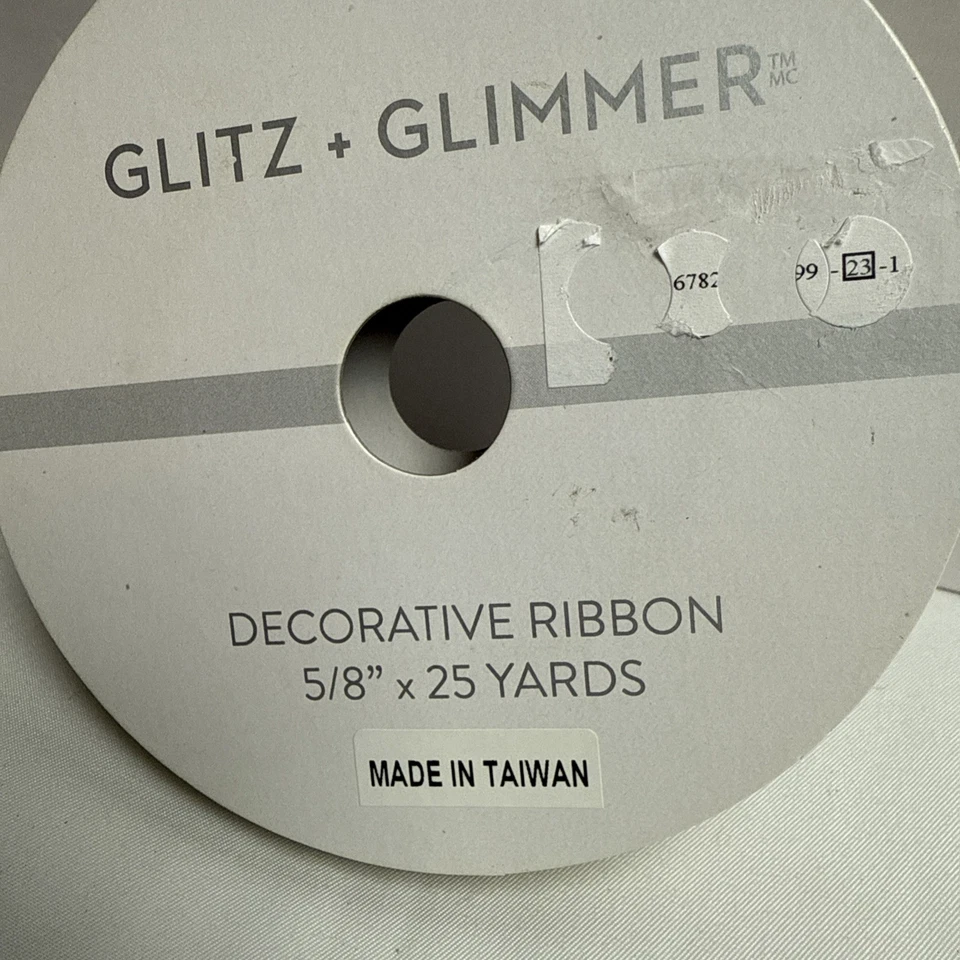 Glitz + Glimmer holiday decorative ribbon gold  sparkle glitter 5/8 x 25  - Image 4 of 4