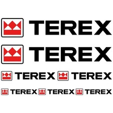 TEREX XL aufkleber sticker bagger excavator 7 Stücke Pieces