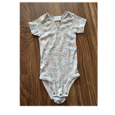 Vintage 1980s Carter's Cotton Bodysuit 6-9 Short Sleeve Animal Print Snap