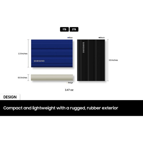 Samsung T7 Shield Portable Solid State Drive 2TB (MU-PE2T0S/AM, 2022) - Black - - Afbeelding 5 van 9