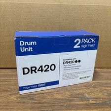 DR420 Drum Unit Replacement 2-Pack for Brother Printers Black 12,000 Page Yield
