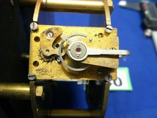 Clock Movement 8 Day & Brass Dial, hands Platform Escapement good spares parts