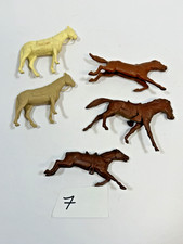 MARX LOT of 6 CAVALRY HORSES VINTAGE for FORT APACHE BLUE  GRAY ALAMO 7