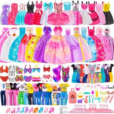 110 Pcs Doll Clothes and Accessories Dress up Toys for Girls with Wedding Dresse