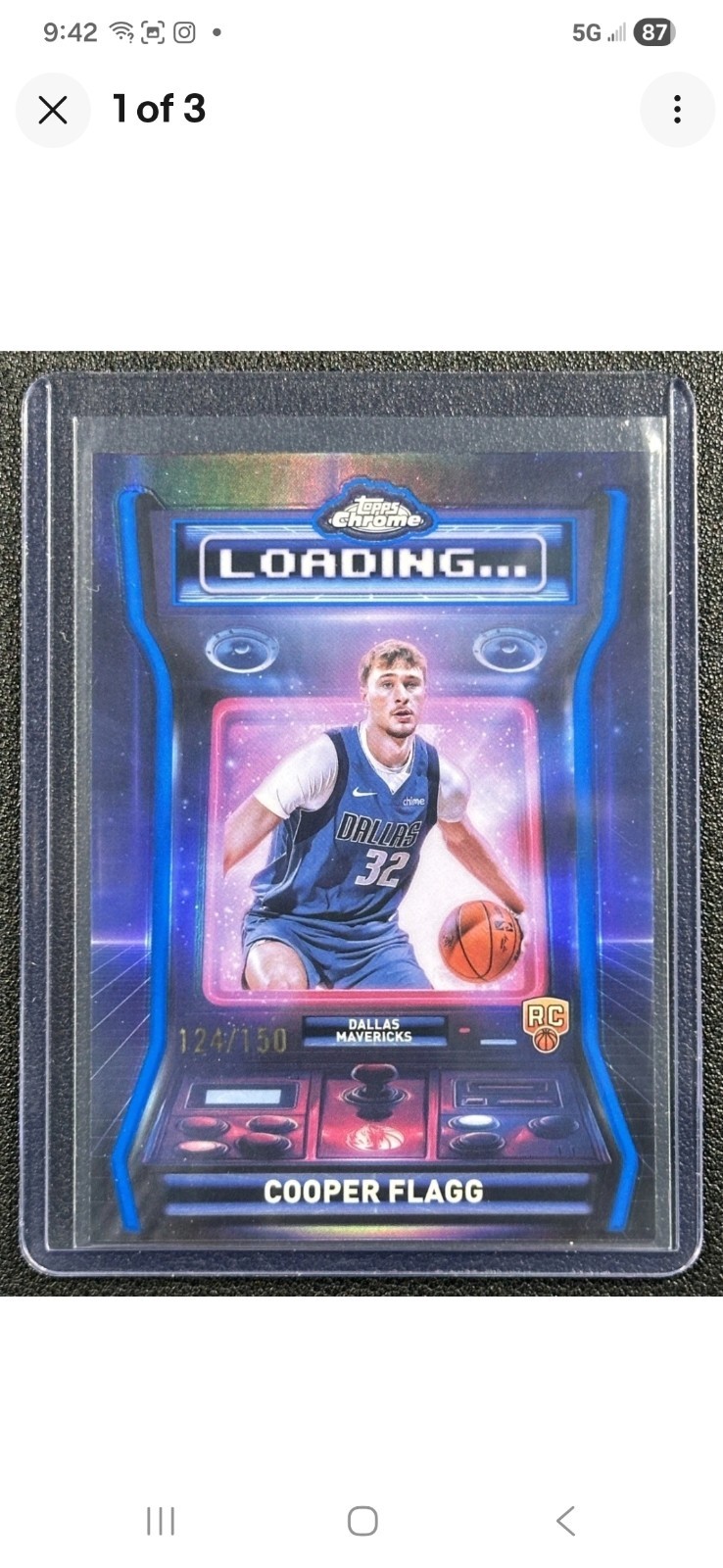 COOPER FLAGG 2025-26 TOPPS CHROME #LD-11 ROOKIE LOADING BLUE REFRACTOR 124/150