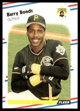 Barry Bonds 1988 Fleer #322 Pittsburgh Pirates FREE SHIPPING AutographDen
