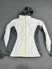 Avalanche Womens Large Hooded Running Shell Jacket White Black L