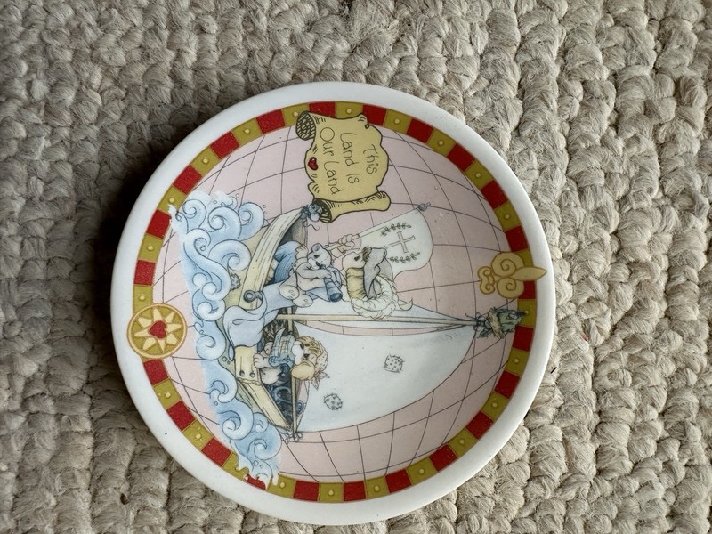 Precious Moments - This Land Is Our Land Collectible Saucer Plate 1992