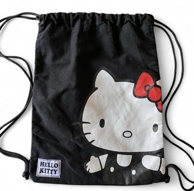 Hello Kitty Sanrio Red Black And White Girls Women s Drawstring Bag