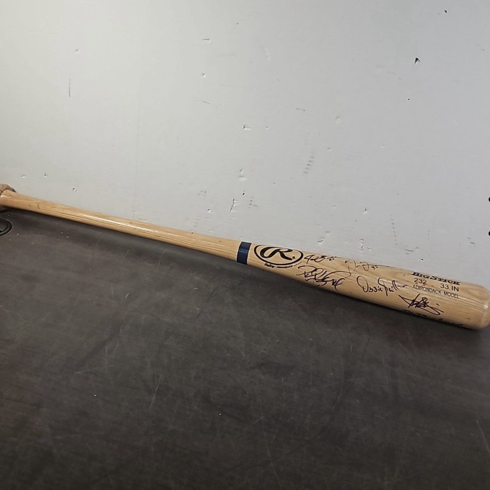 Bate de béisbol autógrafo - Frank Thomas, Tom Lasorda, Harold Baines y otros