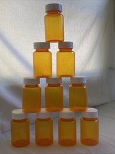 10 pustych bursztynowych butelek na receptę - rękodzieło, organizowanie itp