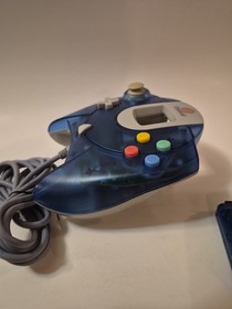 Sega Dreamcast Clear Blue Controller And Matching VMU **Discounted** Damaged VMU