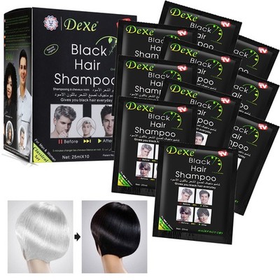 Dexe Black Hair Shampoo for Natural Hair, Temporary Instant Hair Dye Maintain US