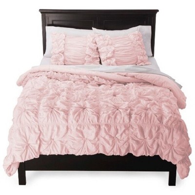 Rizzy Home Plush Dreams Knots Texture Pink Comforter Set 2 Pc
