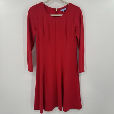 draper james holiday dress Red Long Sleeve Zip Up Sz XS RD-12.17.24