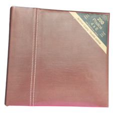 4 x 6 200 photos Faux Leather Photo Album with Memo Acid Free Pages 