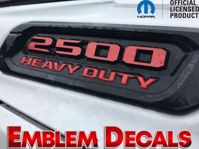 RAM 2500 Power Wagon Hood Emblems Overlay Decal 2019 2020 2021 2022