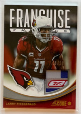 Larry Fitzgerald Patch Jersey Logo 08/10 2013 Score Franchise Tags Cardinals