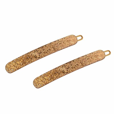 Medium Celluloid Hair Clip Barrette Handmade Golden Clasp for All Hair French Amie Wide Tokyo Rectangular Celluloid Handmade Hair  main image 2